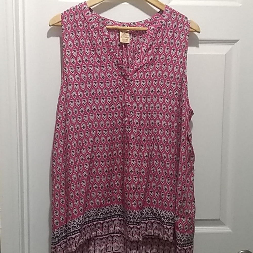 Faded Glory Hi-lo sleeveless blouse/tank. XXL